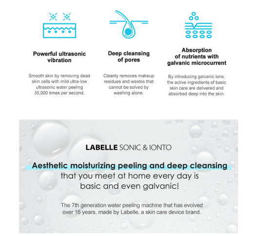 LABELLE L7 Ultrasonic and Ionto water peeling scrubber